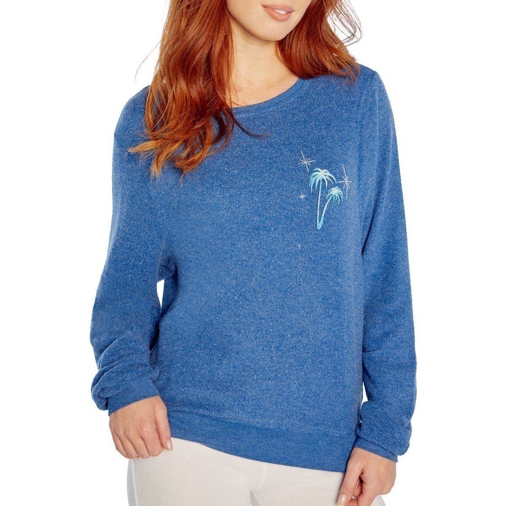 New Wildfox Women's True Blue 'Wanderlust' Sweatshirt Size L